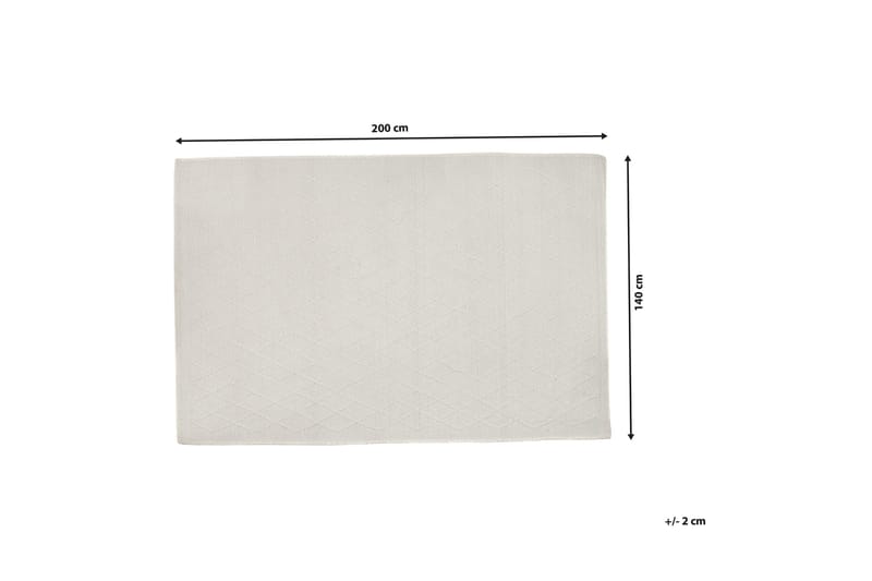 Erzin Matte 140x200 cm - Hvit - Tekstiler & tepper - Teppe & matte - Små tepper