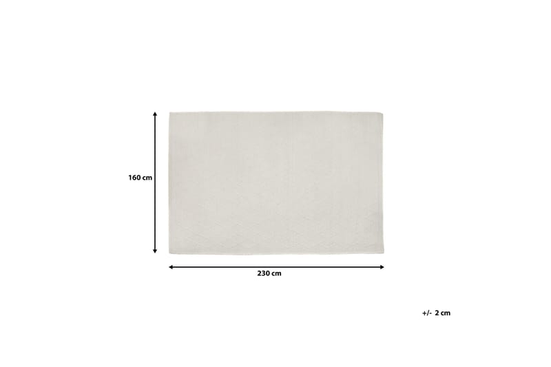 Erzin Matte 160x230 cm - Hvit - Tekstiler & tepper - Teppe & matte - Små tepper