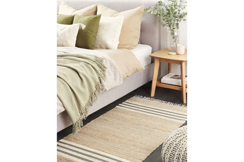 Flatvevd Mirza - Beige, Natur, Grå, Hvit - Tekstiler & tepper - Teppe & matte - Flatvevde tepper