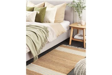 Flatvevd Mirza - Beige, Natur, Hvit, Blå - Tekstiler & tepper - Teppe & matte - Flatvevde tepper