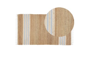 Flatvevd Mirza - Beige, Natur, Hvit, Blå - Tekstiler & tepper - Teppe & matte - Flatvevde tepper