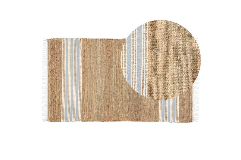 Flatvevd Mirza - Beige, Natur, Hvit, Blå - Tekstiler & tepper - Teppe & matte - Flatvevde tepper