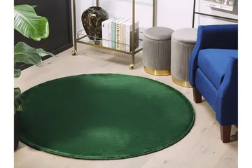 Brinckman Viskosematte Rund 140 cm - MørkeGrønn - Tekstiler & tepper - Teppe & matte - Flatvevde tepper