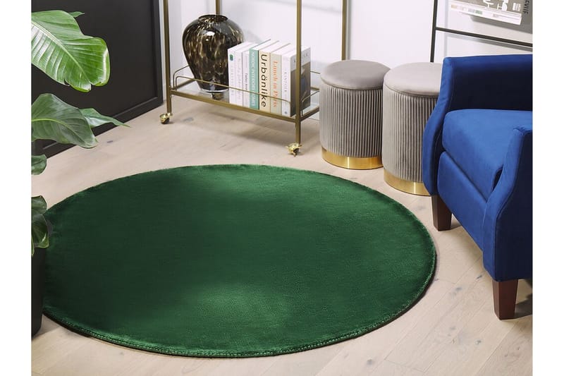 Brinckman Viskosematte Rund 140 cm - MørkeGrønn - Tekstiler & tepper - Teppe & matte - Flatvevde tepper