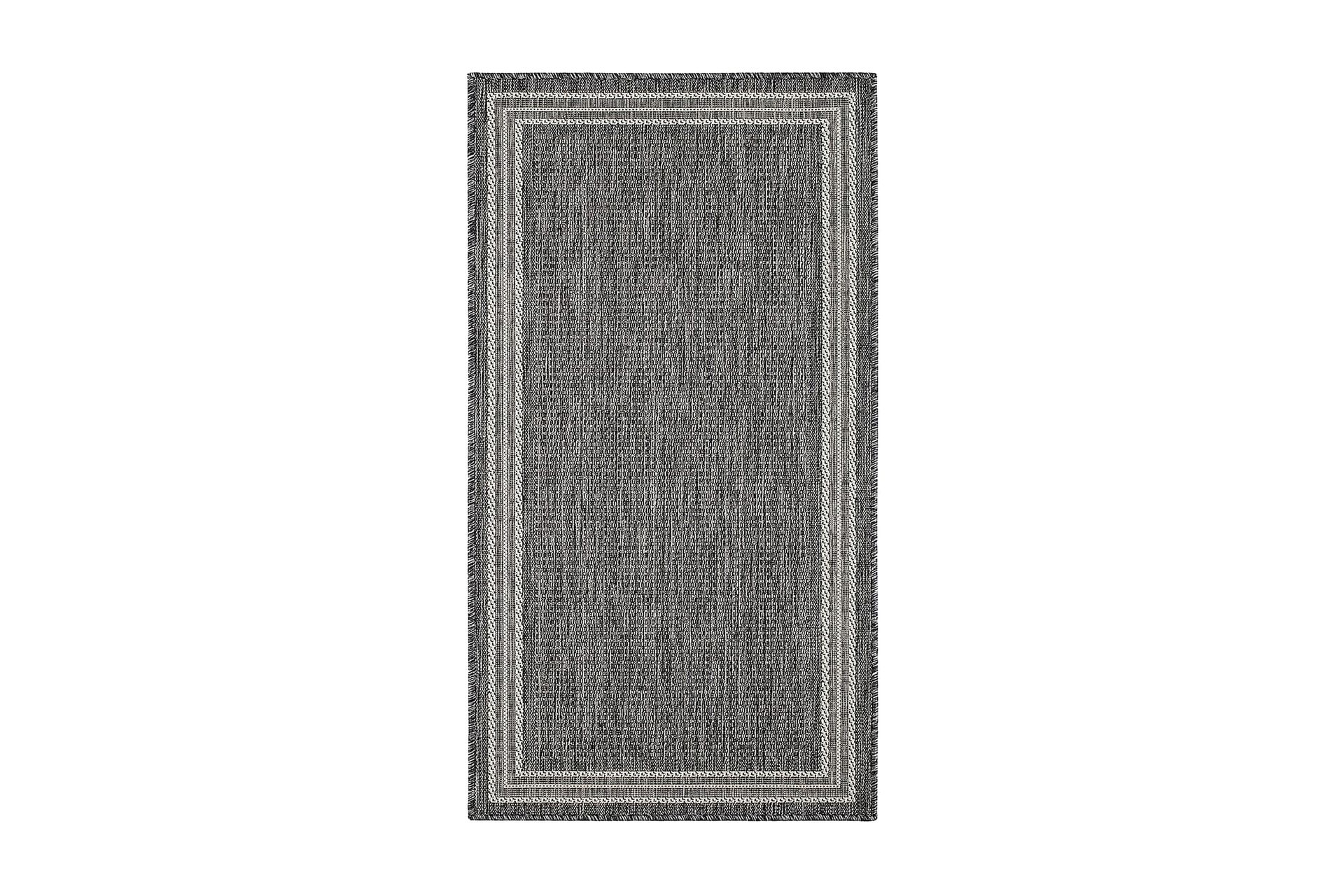 Madrid Frame Matte 80x340 cm Flatvevd - Grå - Tekstiler & tepper - Teppe & matte - Flatvevde tepper