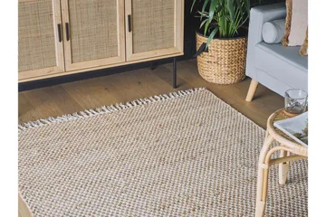 Matte 140 x 200 cm beige ZERDALI - Beige - Tekstiler & tepper - Teppe & matte - Flatvevde tepper