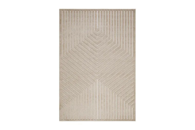 Hampton Flatvevd teppe 140x200 cm Rektangulær, Beige