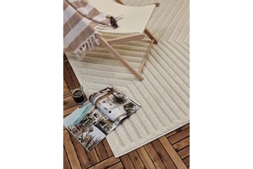 Hampton Flatvevd teppe 140x200 cm Rektangulær - Krem - Tekstiler & tepper - Teppe & matte - Flatvevde tepper