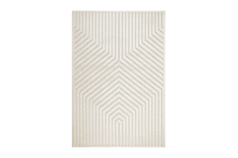 Hampton Flatvevd teppe 160x230 cm Rektangulær, Krem