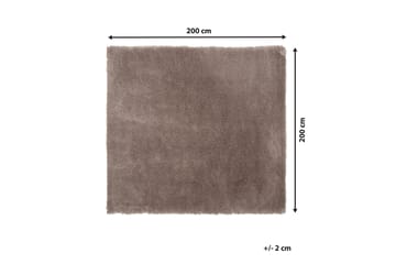 Lyme Matte Lång Lugg 200x200 cm - Lysebrun - Tekstiler & tepper - Teppe & matte
