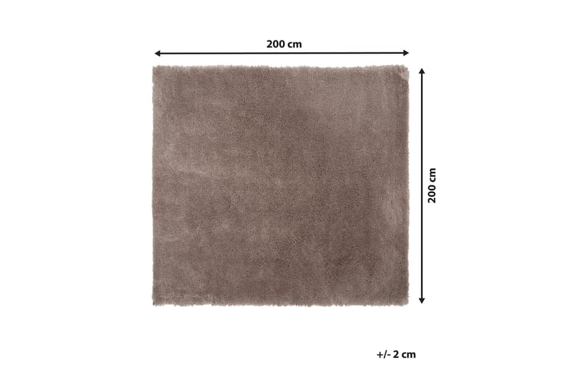 Lyme Matte Lång Lugg 200x200 cm - Lysebrun - Tekstiler & tepper - Teppe & matte