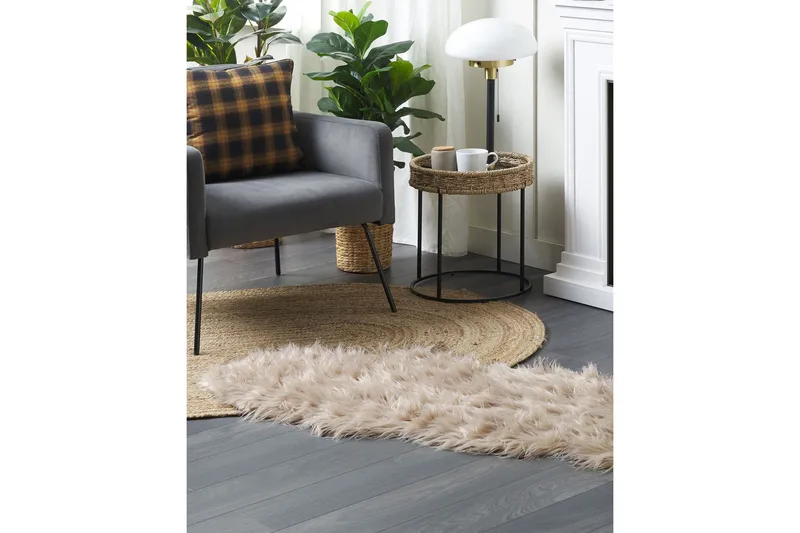 Mamungari Skinnteppe 60x180 cm - Beige - Tekstiler & tepper - Teppe & matte - Skinn & pelstepper