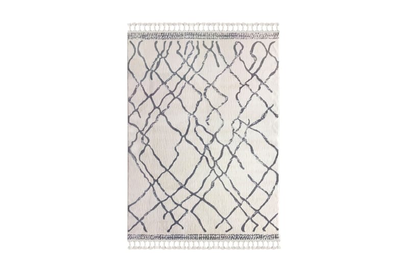 Matte Tacettin 200x290 cm, Hvit / Grå