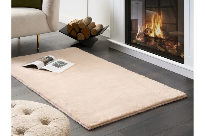 Mirpur Skinnteppe 80x150 cm - Beige - Tekstiler & tepper - Teppe & matte - Små tepper
