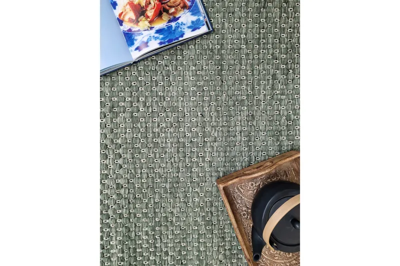 Torekov Ullteppe Rund 240 cm - Grønn - Tekstiler & tepper - Teppe & matte - Moderne matte - Ullteppe