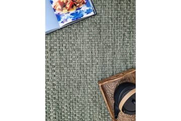 Torekov Ullteppe 75x230 cm - Grønn - Tekstiler & tepper - Teppe & matte - Moderne matte - Ullteppe