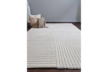 Bella Wiltonteppe 160x230 cm Rektangulært - Hvit - Tekstiler & tepper - Teppe & matte - Moderne matte - Friezematte