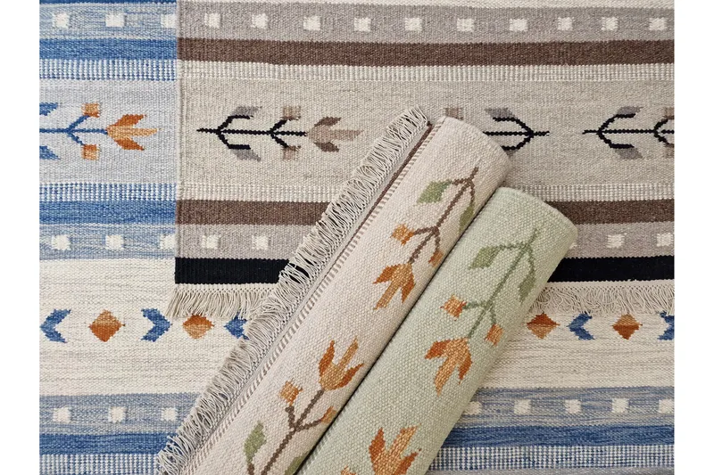 Fagersta Ullteppe 140x200 cm - Grønn - Tekstiler & tepper - Teppe & matte - Moderne matte - Ullteppe