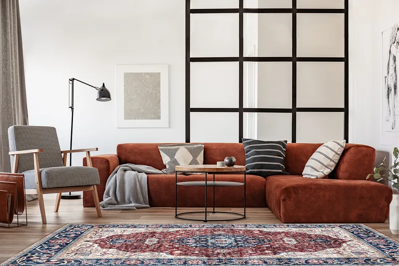 Tarfaya Fryseteppe 160x230 cm - Rød - Tekstiler & tepper - Teppe & matte - Moderne matte - Friezematte