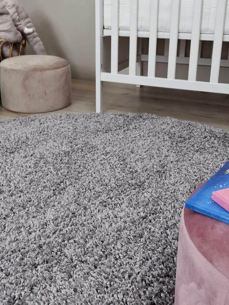 Lounge Ryeteppe Rund 200 cm - Sølv - Tekstiler & tepper - Teppe & matte - Moderne matte - Ryetepper