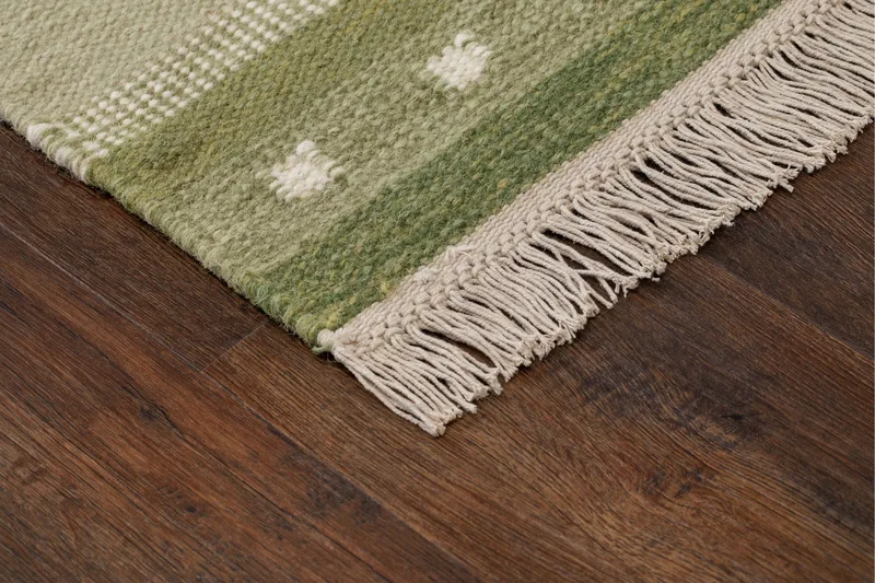 Fagersta Ullteppe 140x200 cm - Grønn - Tekstiler & tepper - Teppe & matte - Moderne matte - Ullteppe