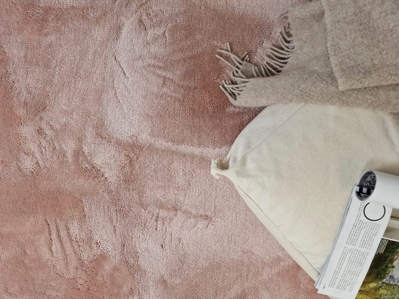 Cozy Ryeteppe 110x160 cm Rektangulær - Rosa - Tekstiler & tepper - Teppe & matte - Moderne matte - Ryetepper