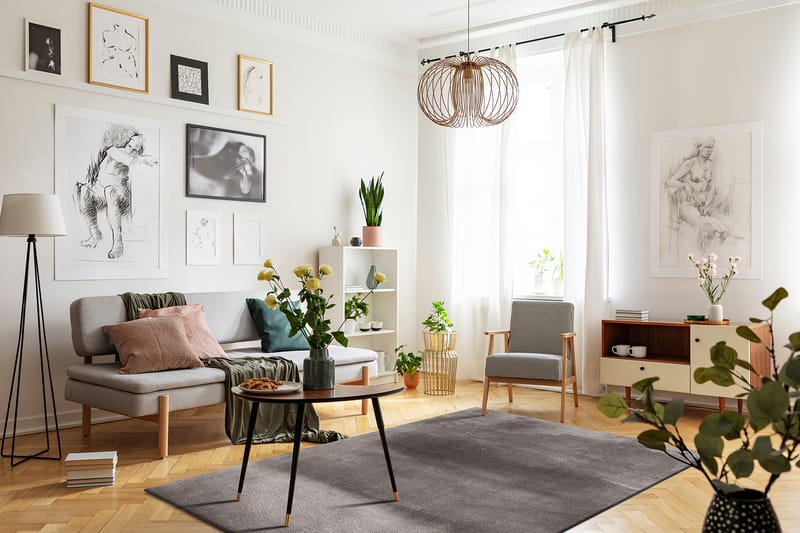 Cozy Ryematte 110x160 cm Rektangulær - Grå - Tekstiler & tepper - Teppe & matte - Moderne matte - Ryetepper