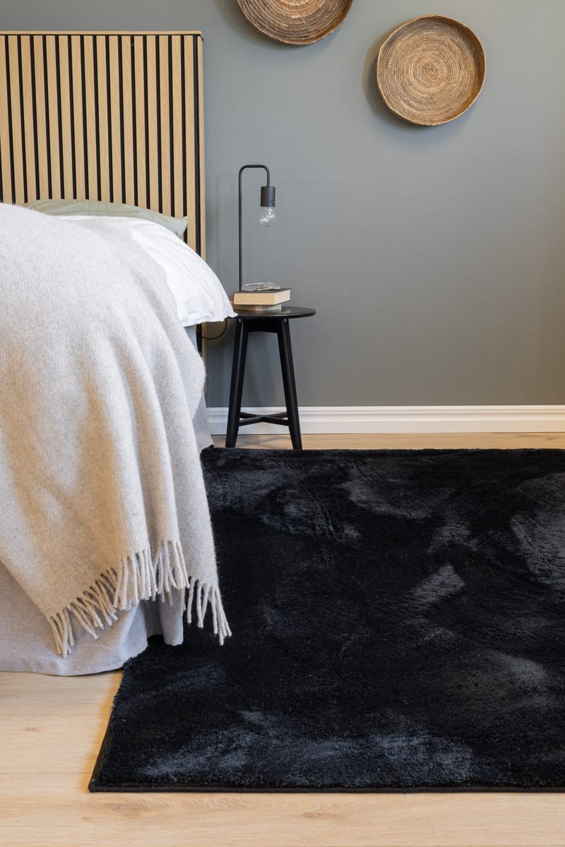 Cozy Ryematte 110x160 cm Rektangulær - Svart - Tekstiler & tepper - Teppe & matte - Moderne matte - Ryetepper