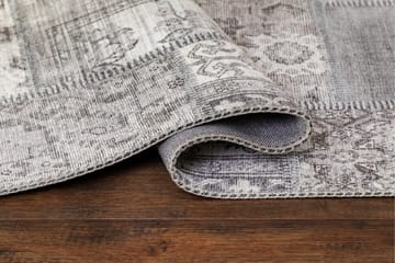 Patchwork Wiltonteppe 80x300 cm Rektangulært - Sølv - Tekstiler & tepper - Teppe & matte - Moderne matte - Friezematte