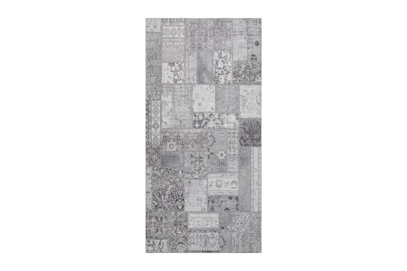 Patchwork Wiltonteppe 80x300 cm Rektangulært - Sølv - Tekstiler & tepper - Teppe & matte - Moderne matte - Friezematte