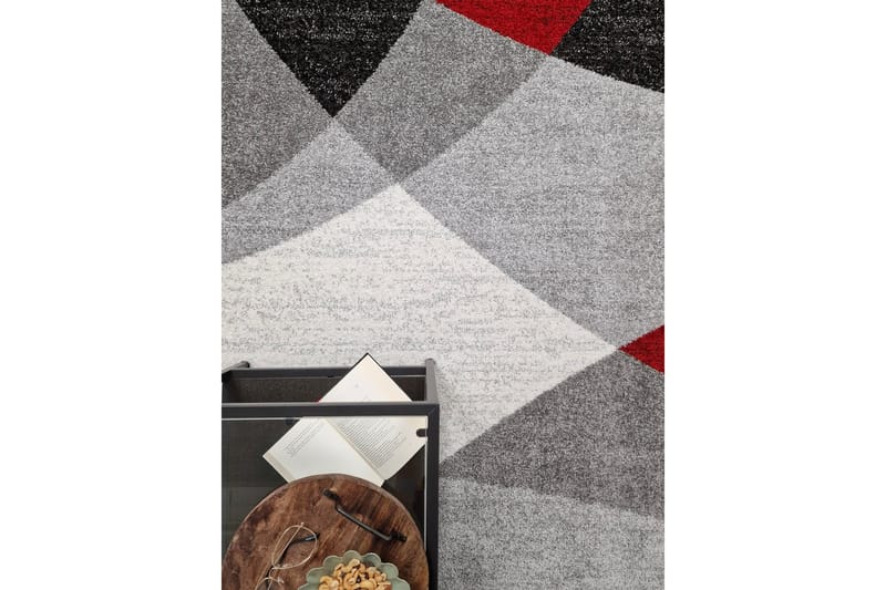 Kingston Fryseteppe 140x200 cm - Rød - Tekstiler & tepper - Teppe & matte - Moderne matte - Friezematte