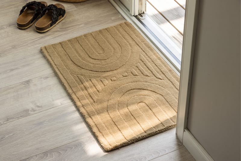 Nora Ullteppe 50x80 cm - Beige - Tekstiler & tepper - Teppe & matte - Moderne matte - Ullteppe