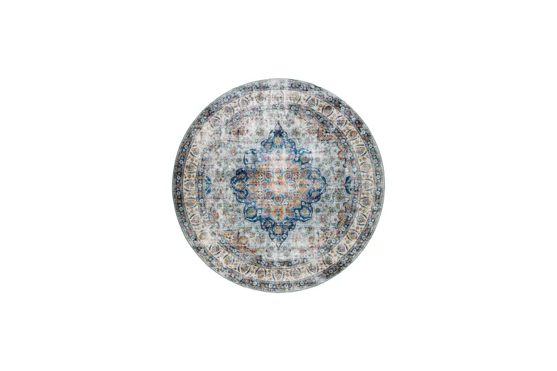 Tarfaya Fryseteppe Rund 200 cm, Flerfarget