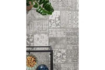 Patchwork Wiltonteppe 80x300 cm Rektangulært - Sølv - Tekstiler & tepper - Teppe & matte - Moderne matte - Friezematte