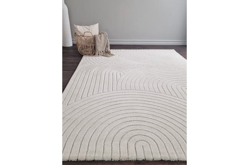 Genova Friezeteppe 280x380 cm - Hvit - Tekstiler & tepper - Teppe & matte - Moderne matte - Friezematte