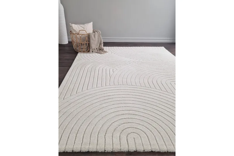Genova Friezeteppe 280x380 cm - Hvit - Tekstiler & tepper - Teppe & matte - Moderne matte - Friezematte