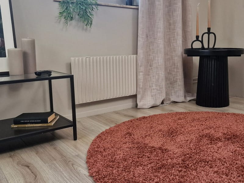 Lounge Ryeteppe Rundt 240 cm - Kobber - Tekstiler & tepper - Teppe & matte - Moderne matte - Ryetepper