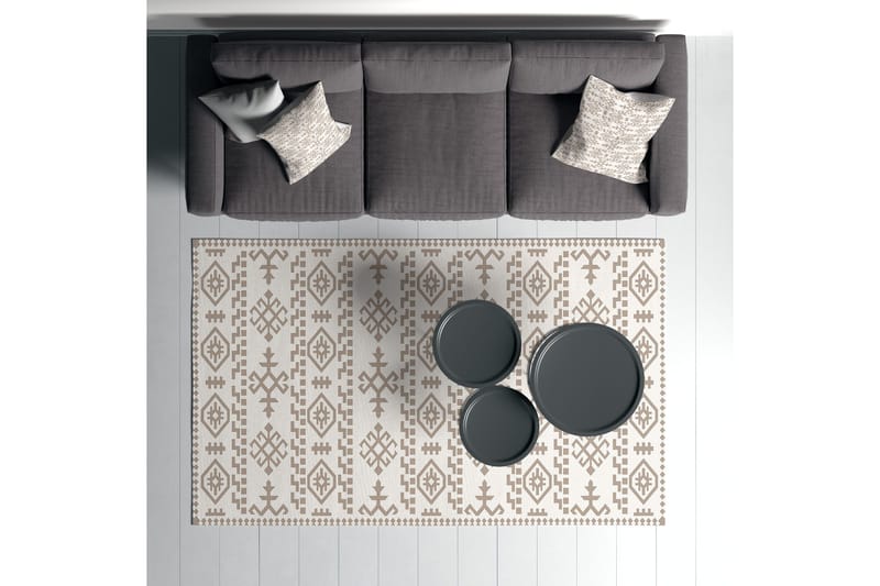 Ennoxeon Bomullsteppe 100x300 cm Rektangulær - Hvit - Tekstiler & tepper - Teppe & matte - Moderne matte - Bomullsmatter