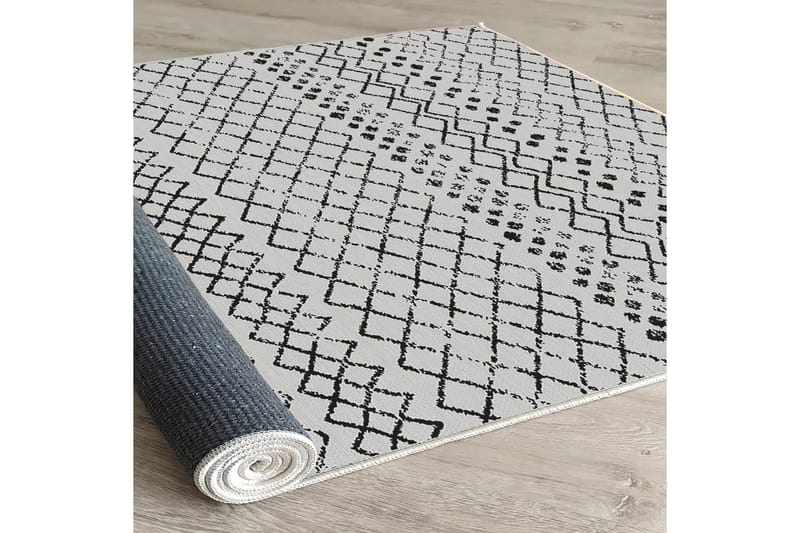 Dall Bomullsteppe 100x300 cm Rektangulær - Hvit - Tekstiler & tepper - Teppe & matte - Moderne matte - Bomullsmatter