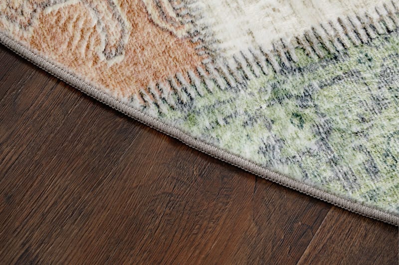 Tarfaya Frizematte Rundt 200 cm - Grønn - Tekstiler & tepper - Teppe & matte - Moderne matte - Friezematte