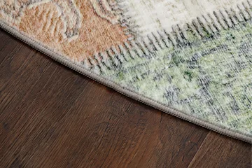 Tarfaya Frizematte Rundt 200 cm - Grønn - Tekstiler & tepper - Teppe & matte - Moderne matte - Friezematte