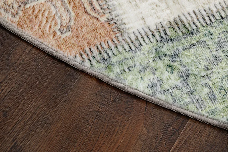 Tarfaya Frizematte Rundt 200 cm - Grønn - Tekstiler & tepper - Teppe & matte - Moderne matte - Friezematte