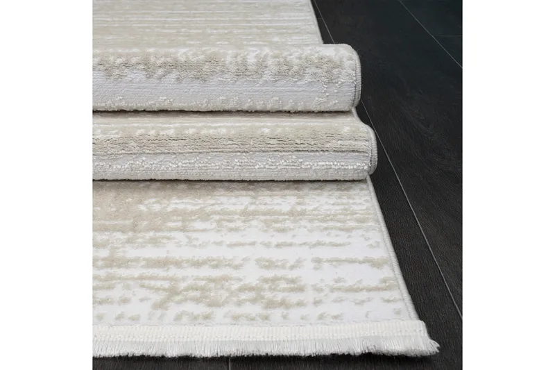 Yasemin Løper 100x150 cm Rektangulær - Hvit/Beige - Tekstiler & tepper - Teppe & matte - Moderne matte - Gangmatter