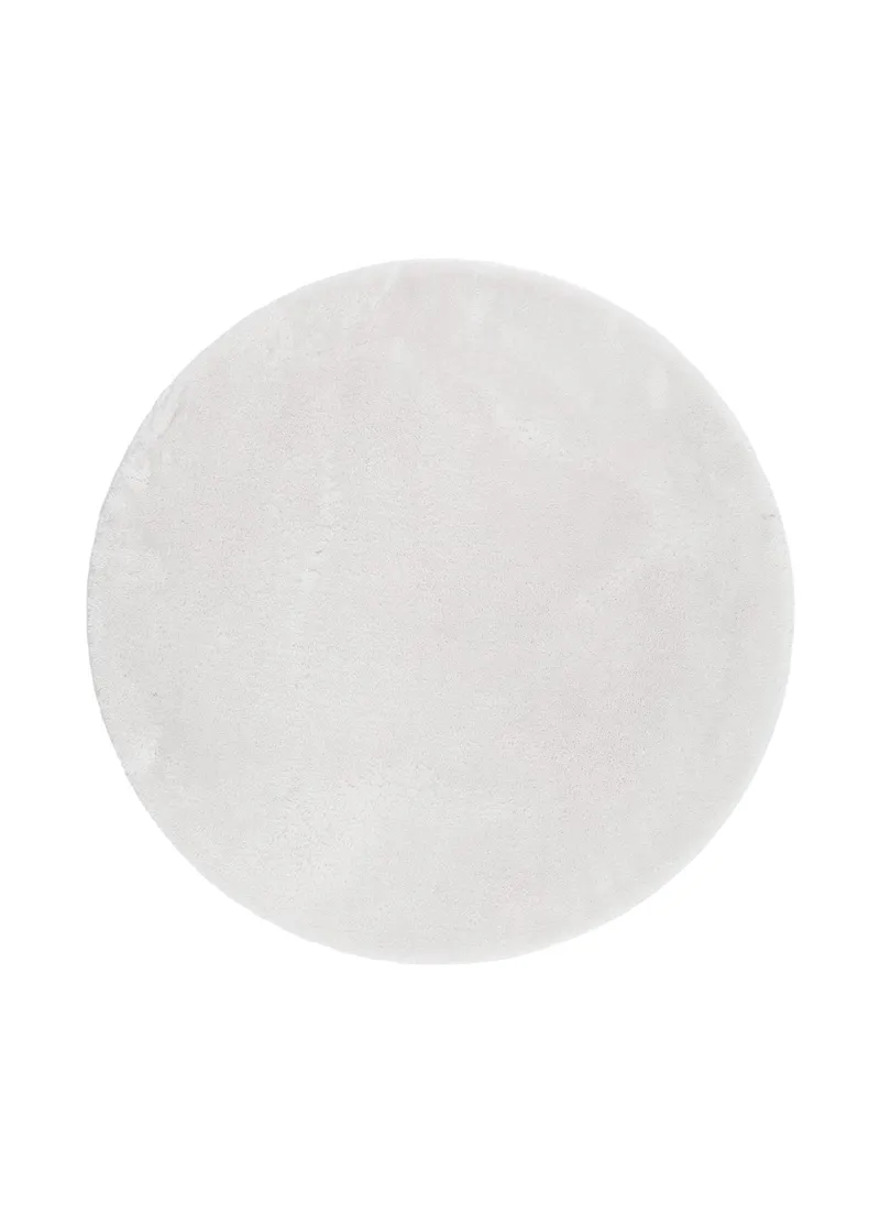 Cozy Ryeteppe Rundt 120 cm, Hvit