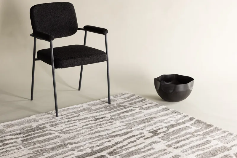 Milos Ryeteppe 160x230 cm - Grå - Tekstiler & tepper - Teppe & matte - Moderne matte - Ryetepper