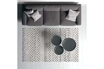 Dall Bomullsteppe 100x300 cm Rektangulær - Hvit - Tekstiler & tepper - Teppe & matte - Moderne matte - Bomullsmatter