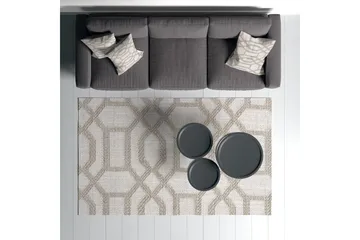 Maltina Bomullsteppe 100x150 cm Rektangulær - Grå - Tekstiler & tepper - Teppe & matte - Moderne matte - Bomullsmatter