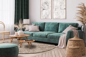 Torekov Ullteppe Rund 300 cm - Nougat - Tekstiler & tepper - Teppe & matte - Moderne matte - Ullteppe