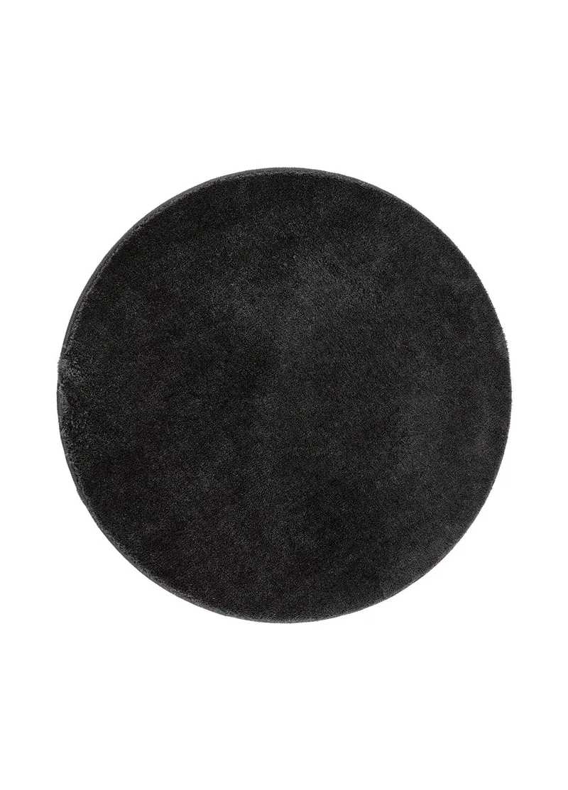 Cozy Ryeteppe Rundt 200 cm, Svart