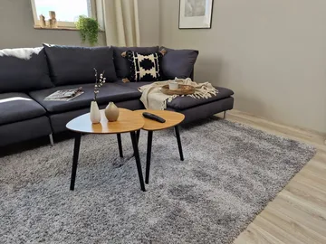 Lounge Ryeteppe 160x230 cm Rektangulær - Sølv - Tekstiler & tepper - Teppe & matte - Moderne matte - Ryetepper